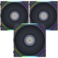 Kit Fan Com 3 Unidades Lian Li Uni Fan TL Reverse Blade, RGB, 120mm, PWM, Black, Com Controladora, 12RTL3B BLACK