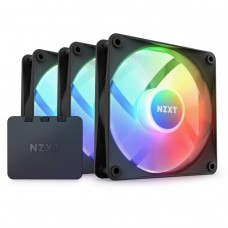 Kit Fan Com 3 Unidades NZXT F120 RGB Core, 120mm, Black, RF-C12TF-B1