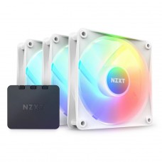 Kit Fan Com 3 Unidades NZXT F120 RGB Core, 120mm, White, RF-C12TF-W1