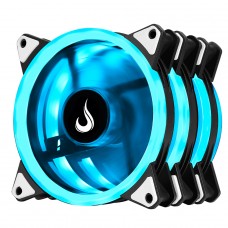 Kit Fan com 3 Unidades Rise Mode Smart, RGB, 120mm, Com Controladora, Preto, RM-FN-02-RGB