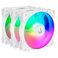 Kit Fan com 3 Unidades Rise Mode X, 3x120mm, RGB Rainbow, 1200 RPM, Branco, RM-XLD-02-RBW