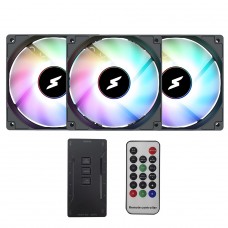 Kit Fan Com 3 Unidades SuperFrame Celler, ARGB, 120mm, Com Controladora, Black, SF-01