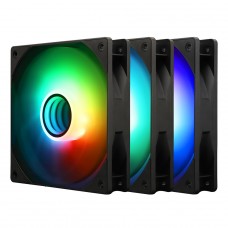 Kit Fan Com 3 Unidades Thermalright TL-C12B-S V3, ARGB, 120mm, PWM, Preto