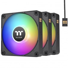 Kit Fan Com 3 Unidades Thermaltake CT120 EX Premium Edition, ARGB, 120mm, PWM, Preto, CL-F181-PL12SW-A
