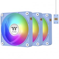 Kit Fan Com 3 Unidades Thermaltake CT140 EX Hydrangea Blue Premium Edition, ARGB, 140mm, PWM, Azul, CL-F197-PL14BU-A