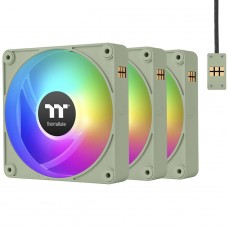 Kit Fan Com 3 Unidades Thermaltake CT140 EX Matcha Green Premium Edition, ARGB, 140mm, PWM, Verde, CL-F197-PL14MG-A