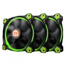 Kit Fan com 3 Unidades Riing ThermalTake, Led Green 120mm, CL-F055-PL12GRA