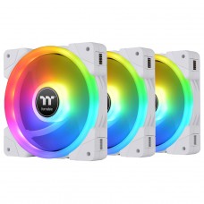 Kit Fan Com 3 Unidades Thermaltake Swafan Ex12, ARGB, 120mm, PWM, Branco, CL-F169-PL12SW-A