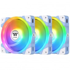 Kit Fan Com 3 Unidades Thermaltake Swafan Ex14 Hydrangea Blue Premium Edition, ARGB, 140mm, PWM, Azul, CL-F184-PL14BU-A
