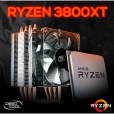Kit Processador AMD Ryzen 7 3800XT 3.9ghz (4.7GHz Turbo), 8-cores 16-threads, + Cooler Master Hyper H412R