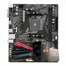 Kit Upgrade, AMD Ryzen 5 3400G, Placa Mãe Chipset A520, Memória DDR4 16GB