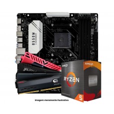 Kit Upgrade, AMD Ryzen 5 4500, Placa Mãe SuperFrame B550M Gaming, 8GB DDR4