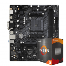 Kit Upgrade AMD Ryzen 5 5500 + Placa Mãe ASRock B550M-HDV