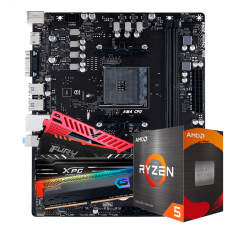 Kit Upgrade, AMD Ryzen 5 5500, + Placa Mãe Biostar A520MH, Memória DDR4 16GB