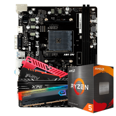 Kit Upgrade AMD Ryzen 5 5500 + Placa Mãe Biostar B450MHP + 16GB DDR4