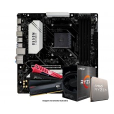 Kit Upgrade, AMD Ryzen 5 5600, Placa Mãe SuperFrame B550M Gaming, 16GB DDR4