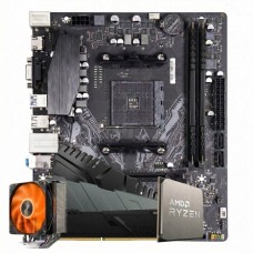 Kit Upgrade, AMD Ryzen 5 5600GT, Placa Mãe Chipset A520, 16GB (2X8GB) DDR4, Air Cooler