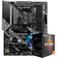 Kit Upgrade, AMD Ryzen 5 5600X + Placa Mãe MSI MAG B550 Tomahawk
