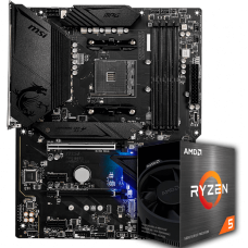Kit Upgrade, AMD Ryzen 5 5600X + Placa Mãe MSI MPG B550 Gaming Plus