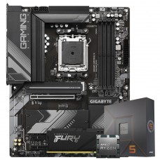 Kit Upgrade AMD Ryzen 5 7600X + Placa Mãe Gigabyte B650 Gaming X + Kingston Fury Beast 16GB 6000MHz