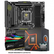 Kit Upgrade, AMD Ryzen 5 8500G, Placa Mãe Chipset B850, Memória DDR5 16GB