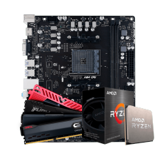 Kit Upgrade, AMD Ryzen 7 5700G, Placa Mãe Biostar B550MH, Memória DDR4 16GB