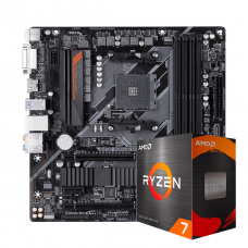 Kit Upgrade AMD Ryzen 7 5700X + Placa Mãe Gigabyte B450 AORUS M 