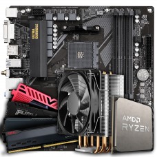 Kit Upgrade, AMD Ryzen 7 5700X3D, Placa Mãe Chipset B550, Memória 16GB (2x8GB) DDR4