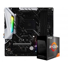 Kit Upgrade, AMD Ryzen 7 5700X3D, Placa Mãe SuperFrame B450M Gaming