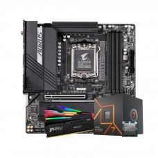 Kit Upgrade AMD Ryzen 7 7700, Placa Mãe Gigabyte B650 Gaming X, Memória DDR5 32GB (2x16GB) 