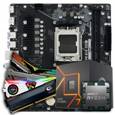 Kit Upgrade, AMD Ryzen 7 8700G, Placa Mãe Chipset A620 DDR5, Memória 8GB DDR5