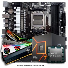 Kit Upgrade, AMD Ryzen 7 8700G, Placa Mãe Chipset B650 DDR5, Memória 8GB DDR5