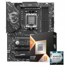 Kit Upgrade, AMD Ryzen 9 9900X3D, Placa Mãe MSI X870 Gaming PLUS WIFI