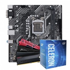 Kit Upgrade, Intel Celeron G5925 + Placa Mãe H510 + 16GB DDR4