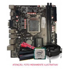 Kit Upgrade, Intel Core I3 6100, Placa Mãe Chipset H110. Memória 8GB DDR4