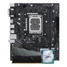 Kit Upgrade, Intel Core i5 12400F,  Placa Mãe Asus Prime H610M-F D4 R2.0, Memória 8GB DDR4