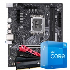 Kit Upgrade, Intel Core i5 12400F, Placa Mãe Colorful Battle-AX B760M-D Pro V20, Memória 16GB DDR4
