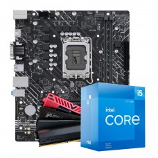Kit Upgrade, Intel Core i5 12400F, Placa Mãe H610, 8GB DDR4