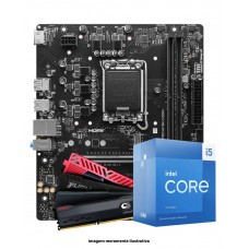 Kit Upgrade, Intel Core i5 13400F, Placa Mãe MSI PRO H610M-S, Memória 16GB DDR4