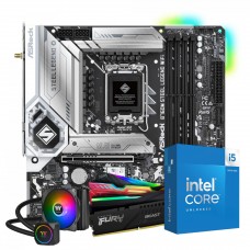 Kit Upgrade, Intel Core i5 14600KF, Placa Mãe ASRock B760M Steel Legend WIFI, Memória 16GB DDR5