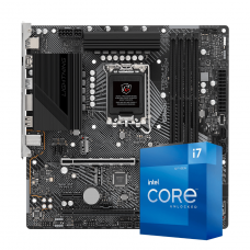 Kit Upgrade Intel Core i7 12700KF + Placa Mãe ASRock Z790M PG Lightning D4