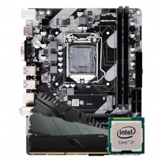 Kit Upgrade, Intel Core i7 8700, Placa Mãe, Chipset H310, Memória 8GB DDR4