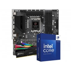 Kit Upgrade, Intel Core i9 14900kF, Placa Mãe Chipset Z790, Memória DDR4 16GB (2X8GB) 