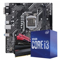 Kit Upgrade, Placa Mãe H510, Intel i3 10100F, Memória 8GB DDR4