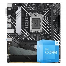 Kit Upgrade, Intel i3 13100F, Placa Mãe Chipset H610, Memória DDR4 8GB