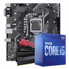 Kit Upgrade, Intel i5 10400F, Placa Mãe Chipset H510, Memória DDR4 8GB