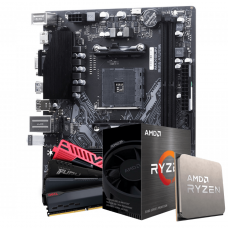 Kit Upgrade, AMD Ryzen 5 4600G, MAXSUN A520M MS-Challenger, Memória DDR4 16GB (2x8GB)