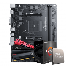 Kit Upgrade, AMD Ryzen 5 4600G, MAXSUN B450M MS-Challenger, Memória DDR4 16GB 