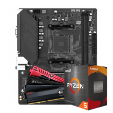 Kit Upgrade, AMD Ryzen 5 4600G, Placa Mãe MAXSUN B550M 2.5G MS-Terminator, Memória DDR4 8GB