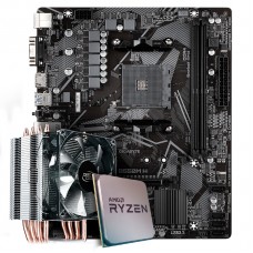 Kit Upgrade Placa Mãe Gigabyte B550M H AMD AM4 + Processador AMD Ryzen 7 3800x 3.9GHz + Cooler Deepcool Gammaxx